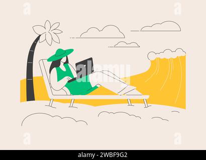 Abstraktes Konzept-Vektor-Bild herunterschalten. Stock Vektor