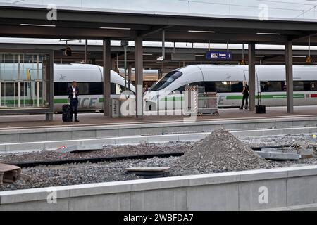 Baustelle am Dortmunder Hauptbahnhof und ICE-Bahn, Dortmund, Ruhrgebiet, Deutschland Stockfoto