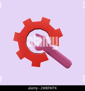 Symbol für Gänge, das Einstellungen und individuelle Anpassungen symbolisiert. Stockfoto