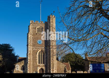 Kirche St. Mary the Virgin aus dem 15. Jahrhundert, Monken Hadley, nahe Barnet, Greater London UK Stockfoto