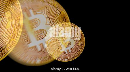 Bitcoin ETF Chaos auf Blockchain, Stockfoto