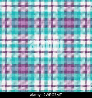 Nahtloses Karomuster. Das sich wiederholende Karomuster-Material sorgt für Designdrucke im Karomuster. Wiederholte Prüfung. Prüft die quadratische Linie. Vichi-Tuch. Tartan wiederholen Stock Vektor