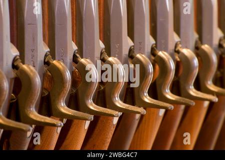 Musketen-Orgel, Springfield Armory National Historic Site, Springfield, Massachusetts Stockfoto