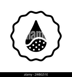 Hydration Skin Symbol oder Etikett für hydrierte Haut. Vektor isoliert in abgewickelter Form Stock Vektor