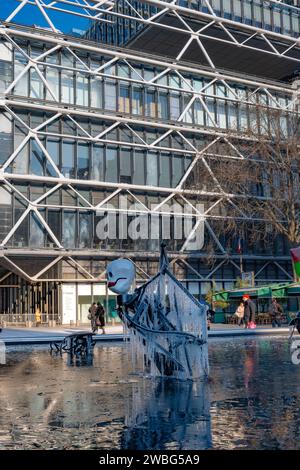 paris, Ile de france, Frankreich, der Strawinsky-Brunnen (französisch: La Fontaine Strawinsky), nur Editorial. Stockfoto