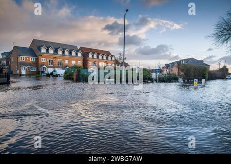 Lokale Flutkatastrophe, urugueys, lancashire, england, Großbritannien Stockfoto