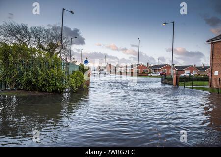 Lokale Flutkatastrophe, urugueys, lancashire, england, Großbritannien Stockfoto