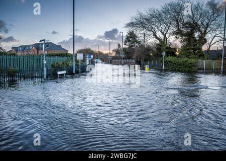 Lokale Flutkatastrophe, urugueys, lancashire, england, Großbritannien Stockfoto