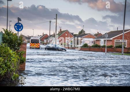 Lokale Flutkatastrophe, urugueys, lancashire, england, Großbritannien Stockfoto