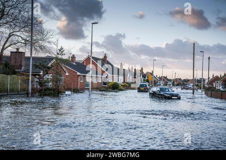 Lokale Flutkatastrophe, urugueys, lancashire, england, Großbritannien Stockfoto