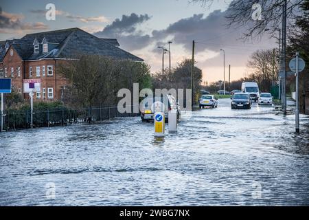 Lokale Flutkatastrophe, urugueys, lancashire, england, Großbritannien Stockfoto