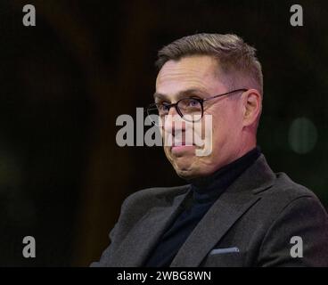 Alexander Stubb kandidierte 2024 als Kandidat der Nationalen Koalitionspartei für die Präsidentschaft der Republik Finnland. Stockfoto