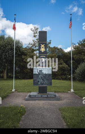 Kriegsdenkmal für die 101. Luftlande in der Purple Heart Lane, Carentan France Normandie. august 2023. Stockfoto