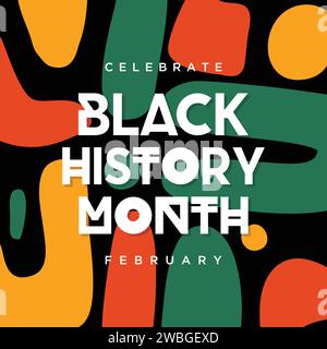Feiern Sie den Black History Month. Vektor-Illustration Design Grafik Schwarzer Geschichte Monat Stock Vektor