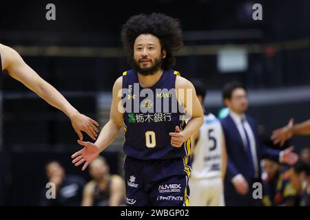 Yokohama Budokan, Kanagawa, Japan. Januar 2024. Yuta Tabuse (Brex), 10. JANUAR 2024: Basketball: Der 99. Emperor's Cup Basketball 2023-24 Viertelfinalspiel zwischen Yokohama B-Corsairs und Utsunomiya Brex in Yokohama Budokan, Kanagawa, Japan. Quelle: Yohei Osada/AFLO SPORT/Alamy Live News Stockfoto