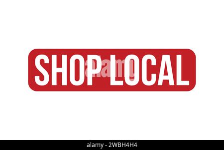 Lokale Briefmarken Anzeigen. Red Shop Local Rubber Grunge Stamp Stock Vektor