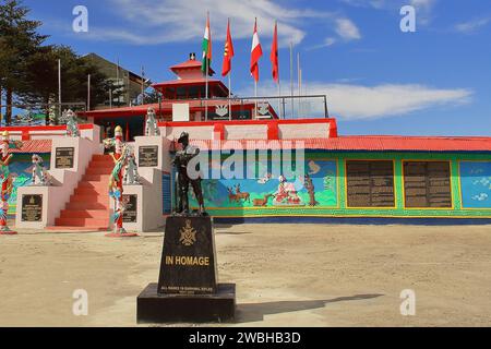 Jaswant Garh Kriegsdenkmal zu Ehren des Rifleman Jaswant Singh Rawat, heute ist es ein beliebtes Touristenziel von tawang in arunachal pradesh, indien Stockfoto