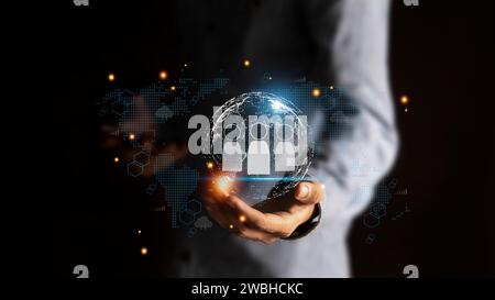 Management von Geschäftskonzepten, Personalwesen, Global Structured Relationship Management. Personalmanagement Personalbeschaffungskonzept Stockfoto