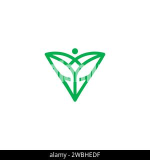 V Geomatrisches Logo – einfaches Design Stock Vektor