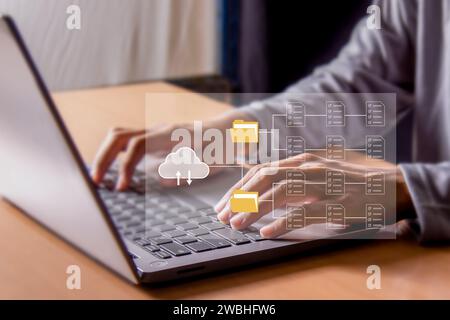 Dokumentenverwaltung Organisation von Unternehmensinformationen Dokumentvisualisierung Datensatzverwaltung effiziente Online-Dokumenteninformationssoftware Stockfoto