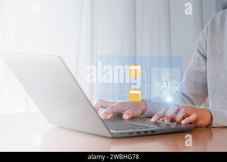 Dokumentenverwaltung Organisation von Unternehmensinformationen Dokumentvisualisierung Datensatzverwaltung effiziente Online-Dokumenteninformationssoftware Stockfoto