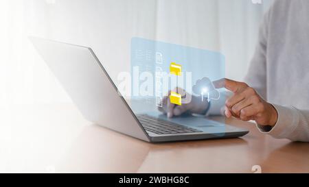 Dokumentenverwaltung Organisation von Unternehmensinformationen Dokumentvisualisierung Datensatzverwaltung effiziente Online-Dokumenteninformationssoftware Stockfoto