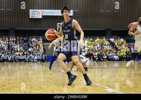 Yokohama Budokan, Kanagawa, Japan. Januar 2024. Shinji Takashima (Brex), 10. JANUAR 2024: Basketball: Der 99. Emperor's Cup Basketball 2023-24 Viertelfinalspiel zwischen Yokohama B-Corsairs und Utsunomiya Brex in Yokohama Budokan, Kanagawa, Japan. Quelle: Yohei Osada/AFLO SPORT/Alamy Live News Stockfoto