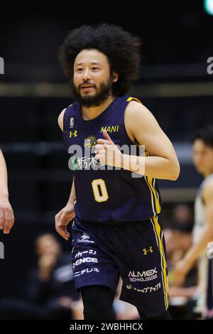 Yokohama Budokan, Kanagawa, Japan. Januar 2024. Yuta Tabuse (Brex), 10. JANUAR 2024: Basketball: Der 99. Emperor's Cup Basketball 2023-24 Viertelfinalspiel zwischen Yokohama B-Corsairs und Utsunomiya Brex in Yokohama Budokan, Kanagawa, Japan. Quelle: Yohei Osada/AFLO SPORT/Alamy Live News Stockfoto