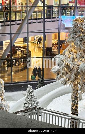 Dubai, Vereinigte Arabische Emirate. Dezember 2023. Ski Dubai, ein Indoor-Skigebiet, Snowpark, in der Mall of the Emirates in Dubai.Foto: Henrik Montgomery/TT/Code 10060 Credit: TT News Agency/Alamy Live News Stockfoto