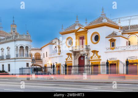 Die Plaza de toros de la Real Maestranza de Caballería de Sevilla ist eine Stierkampfarena mit 000 Personen in Sevilla und Schauplatz eines der bekanntesten Stierkampfs Stockfoto