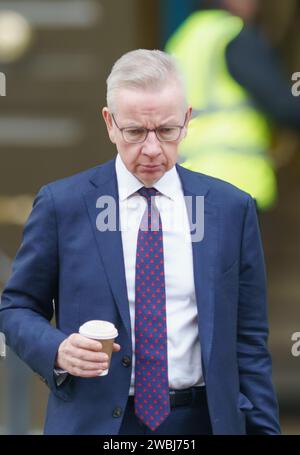 Michael Gove, Staatssekretär für Levelling Up, verlässt das Kabinettsbüro in Whitehall, London. (Bild im September 2023). Stockfoto