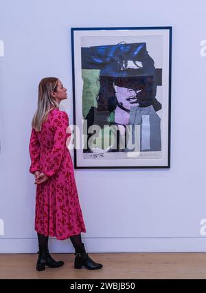 London, Großbritannien. Januar 2024. Andy Warhol, Mick Jagger Est £ 50.000-F70,000 mit einer Auswahl aus dem Archiv der Edition Schellmann am 17. Und 18. Januar auf Phillips, 30 Berkeley Square, W1J 6EX.Paul Quezada-Neiman/Alamy Live News Credit: Paul Quezada-Neiman/Alamy Live News Stockfoto