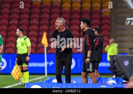 Trainer Marko Rudan in Runde 6 des A-League-Herrenfußballs, Brisbane Roar gegen Western Sydney Wanderers, Suncorp Stadium, Brisbane, Queensland, 1. Dece Stockfoto