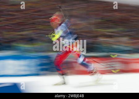 TANDREVOLD Ingrid Landmark NOR Aktion Biathlon Weltcup 4 x 6 KM Staffel der Frauen in Ruhpolding, Deutschland am 13.01.2018 Stockfoto