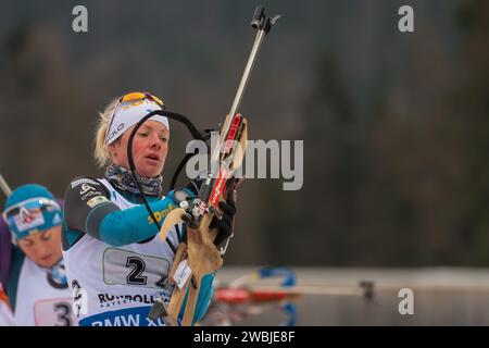 DORIN HABERT Marie FRA Aktion Biathlon Weltcup 4 x 6 KM Staffel der Frauen in Ruhpolding, Deutschland am 13.01.2018 Stockfoto