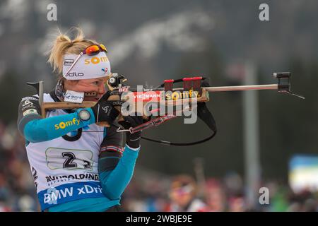 DORIN HABERT Marie FRA Aktion Biathlon Weltcup 4 x 6 KM Staffel der Frauen in Ruhpolding, Deutschland am 13.01.2018 Stockfoto