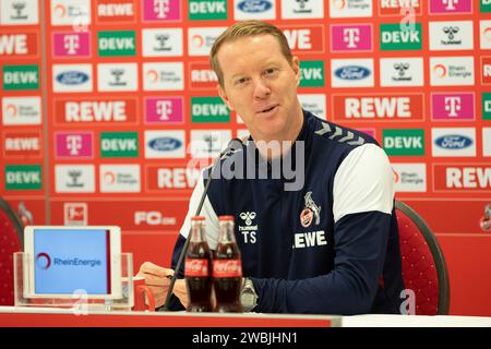 Köln, Deutschland. Januar 2024. Timo Schultz (1.FC K?ln, Cheftrainer) Pressekonferenz 1. FC K?ln; 11.01.2023 Credit: dpa/Alamy Live News Stockfoto