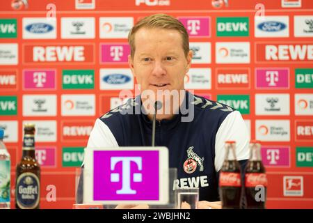 Köln, Deutschland. Januar 2024. Timo Schultz (1.FC K?ln, Cheftrainer) Pressekonferenz 1. FC K?ln; 11.01.2023 Credit: dpa/Alamy Live News Stockfoto