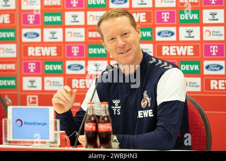 Köln, Deutschland. Januar 2024. Timo Schultz (1.FC K?ln, Cheftrainer) Pressekonferenz 1. FC K?ln; 11.01.2023 Credit: dpa/Alamy Live News Stockfoto