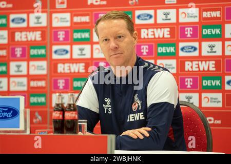 Köln, Deutschland. Januar 2024. Timo Schultz (1.FC K?ln, Cheftrainer) Pressekonferenz 1. FC K?ln; 11.01.2023 Credit: dpa/Alamy Live News Stockfoto