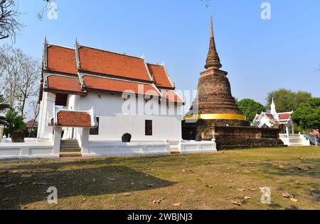 Sukhothai Historical Park, Wat Traphang Thong. Thailand. Stockfoto