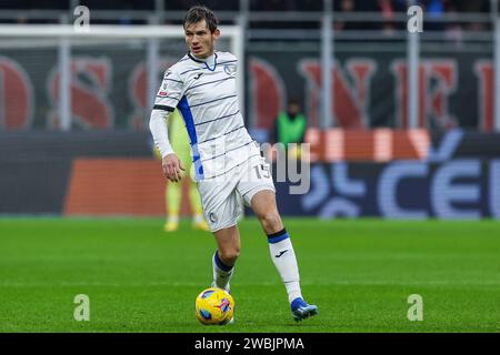 Mailand, Italien. Januar 2024. Marten de Roon von Atalanta BC wurde 2023/24 beim Fußballspiel Coppa Italia zwischen dem AC Milan und Atalanta BC im San Siro Stadion gezeigt. ENDERGEBNIS : Mailand 1 | 2 Atalanta Credit: SOPA Images Limited/Alamy Live News Stockfoto