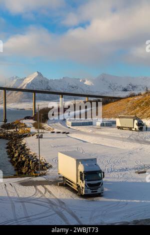 Im Oktober in Risoyhamn, Norwegen, Skandinavien, Europa Stockfoto