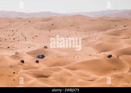 Chaos in der Wüste, Illustration während der Stage 6 « 48 Hours Chrono » der Dakar 2024 vom 11. Bis 12. Januar 2024 in Subaytah, Saudi-Arabien - Foto Frédéric Le Floc'h/DPPI Credit: DPPI Media/Alamy Live News Stockfoto