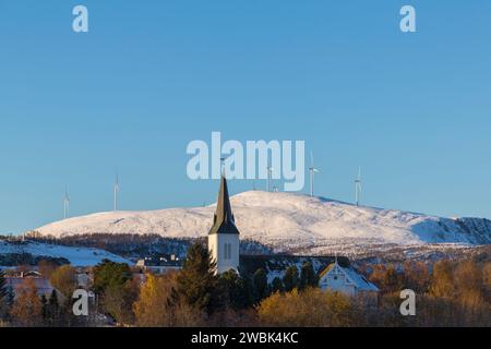 Sortland Kirche in Sortland, Norwegen, Skandinavien, Europa im Oktober Stockfoto