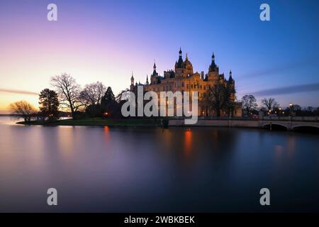 Landeshauptstadt Schwerin, Schweriner Schloss, Mecklenburg-Vorpommern, Deutschland, Europa Stockfoto