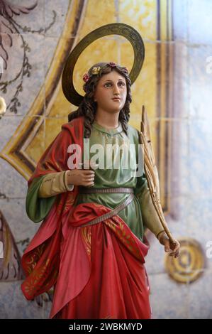 St. Lucy (Lucia von Syrakus). Lebte Von 283 Bis 304. Kirche des Heiligen Antonius von Lissabon in Lissabon, Portugal. Stockfoto