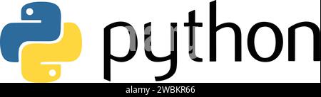 Satz der beliebtesten Logos für Skript- und Programmiersprachen. Codierungssprache Python-Vektor-Logo. Stock Vektor