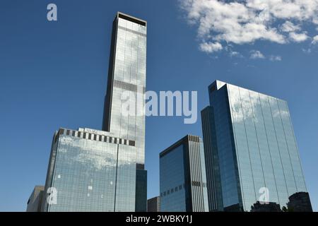 Astana (nur-Sultan), Kasachstan – Abu Dhabi Plaza Building in Astana (nur-Sultan), Hauptstadt Kasachstans Stockfoto