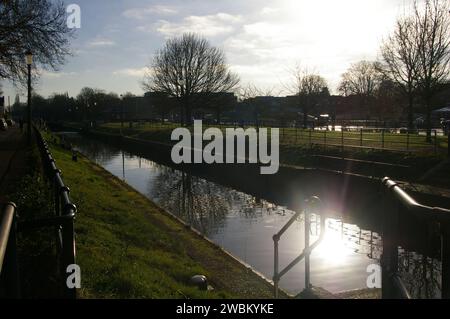 Teddington Lock, Teddington, London, England Stockfoto